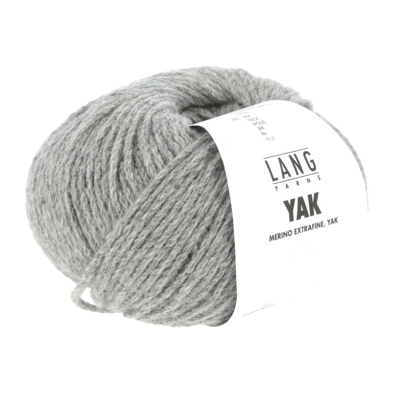 Lang Yarns Yak – 50g / 120m – Light Grey Mélange (0003)