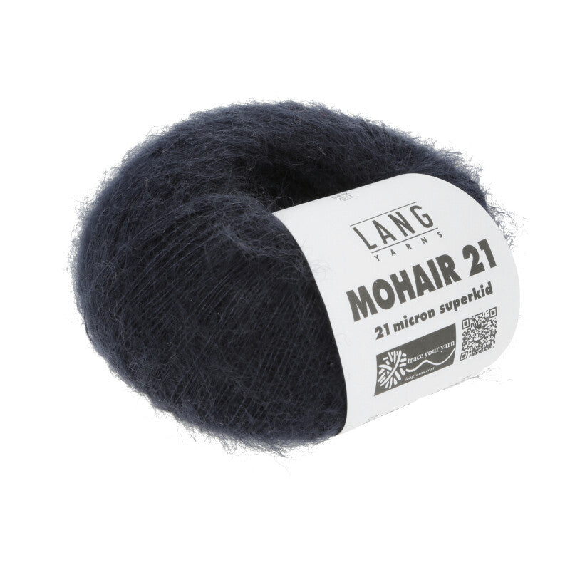 Lang Yarns Mohair 21 Yarn, 375m / 25g – Navy (0025)