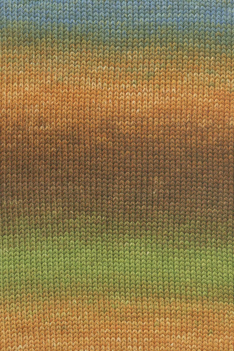 Lang Yarns Move 6-ply – 100g / 270m – Orange/Olive/Brown/Blue (0008) – detail