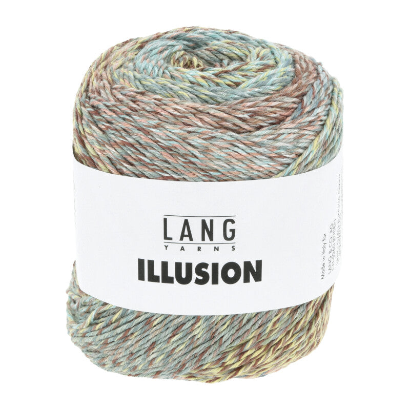 Lang Yarns Illusion – 100g / 270m – Brown/Light Blue/Light Yellow (0005)