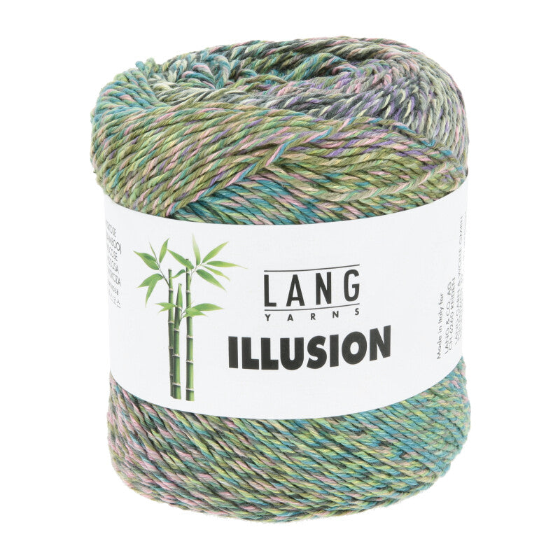 Lang Yarns Illusion – 100g / 270m – Green/Rose/Blue/Lavender (0010)