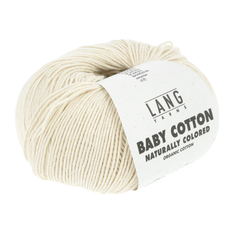 Lang Yarns Baby Cotton Naturally Colored – 50g / 180m – Ivory (0001)