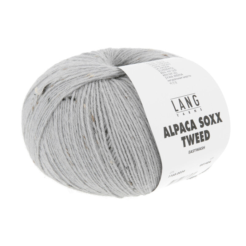 Lang Yarns Alpaca Soxx Tweed – 100g / 387m – Grey (0024)