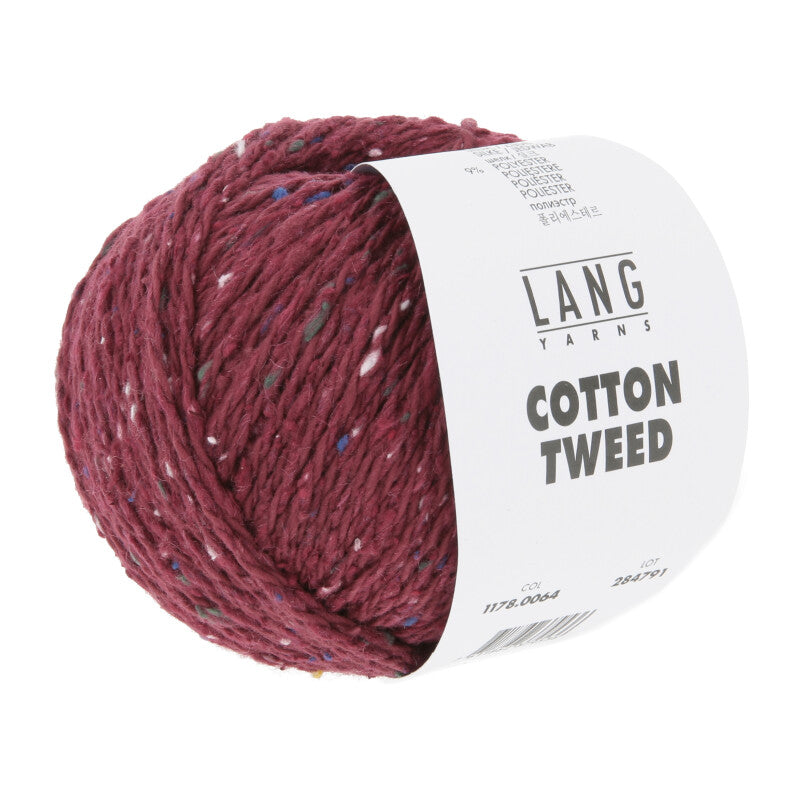 Lang Yarns Cotton Tweed – 50g / 130m – Bordeaux (0064)