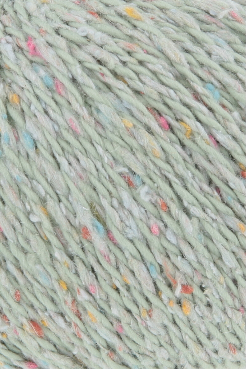 Lang Yarns Cotton Tweed – 50g / 130m – Pastel Green (0091) – detail