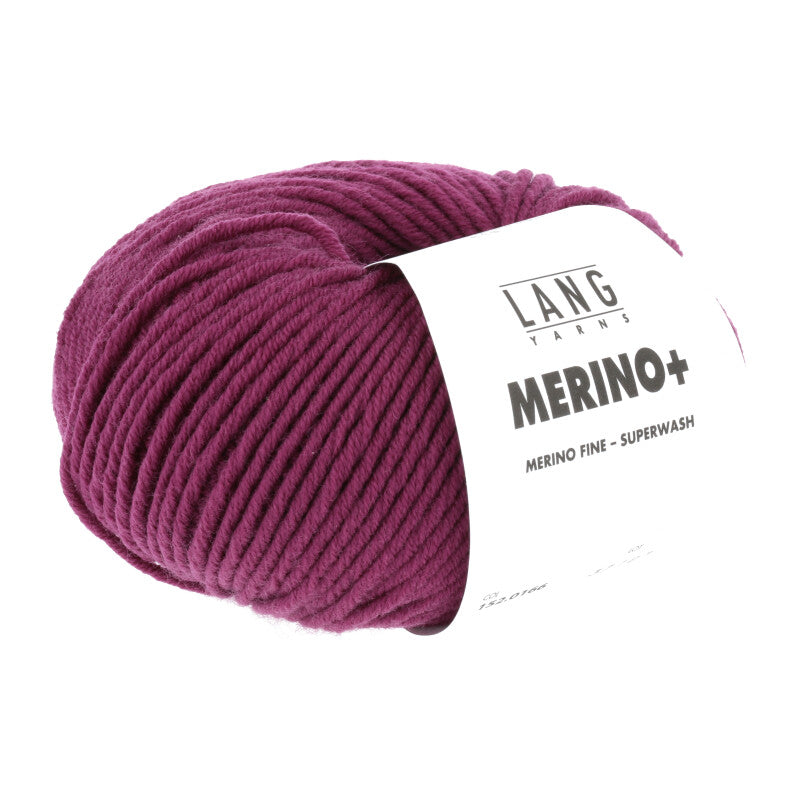 Lang Yarns Merino+ – 50g / 90m – Fuchsia (0166)