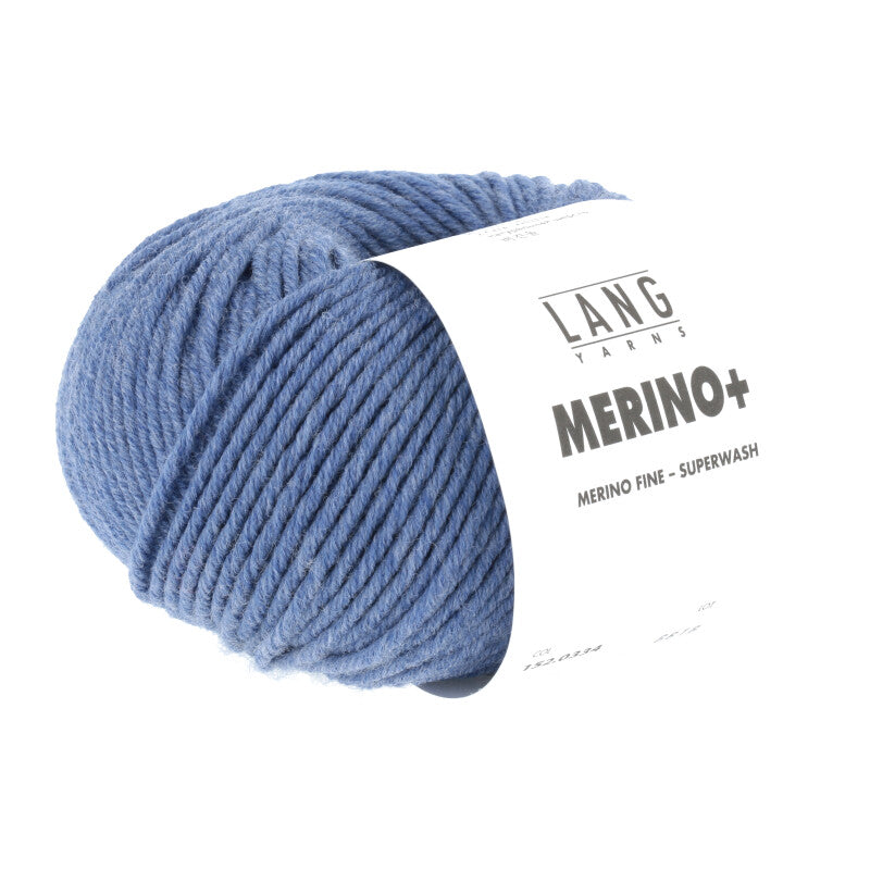 Lang Yarns Merino+ – 50g / 90m – Jeans Medium Mélange (0334)