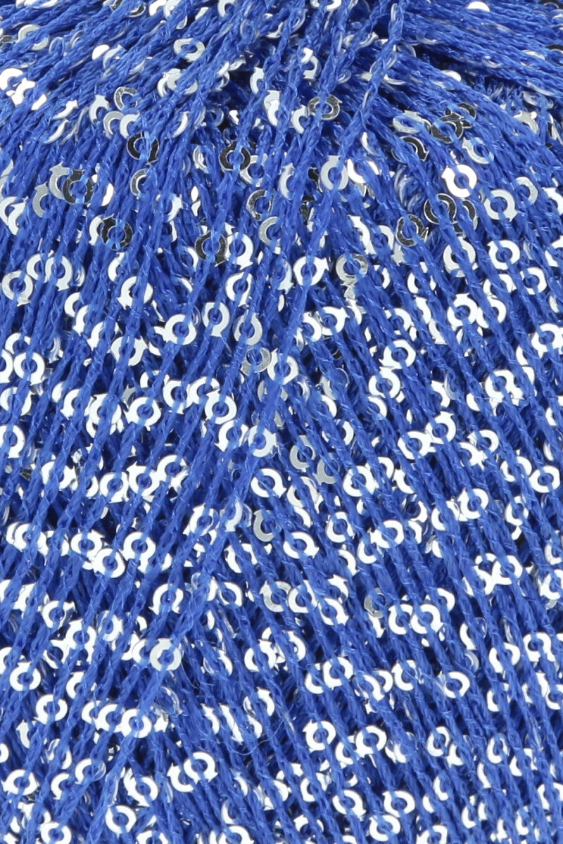 Lang Yarns Paillettes – 25g / 112m – Blue/Silver (0006) – detail