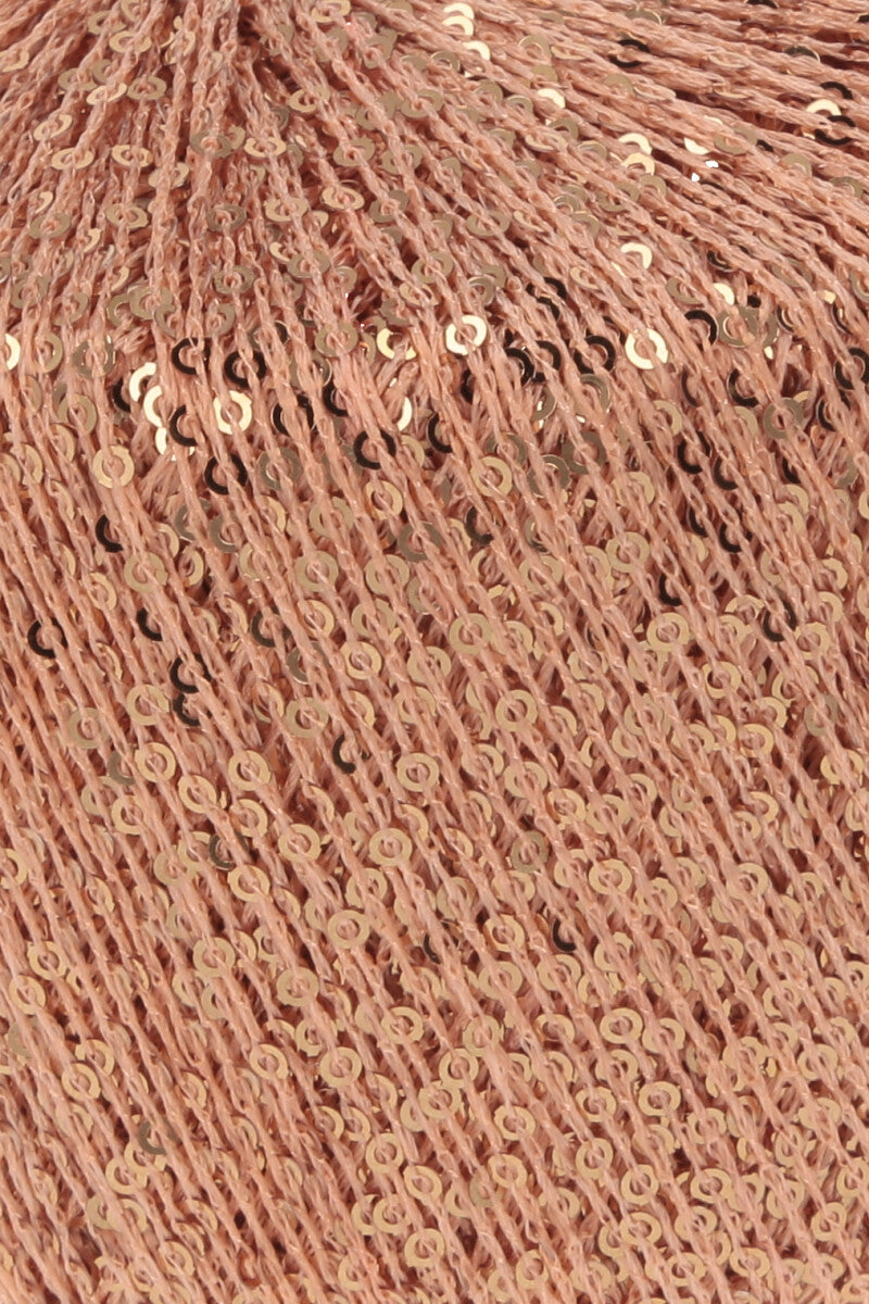 Lang Yarns Paillettes – 25g / 112m – Faint Orange (0059) – detail