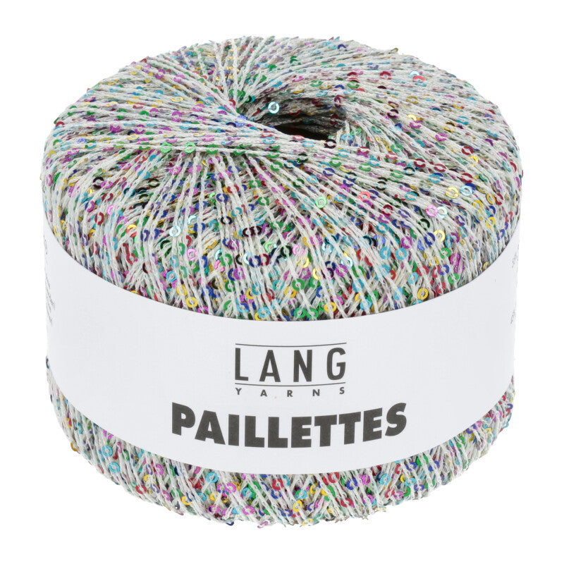 Lang Yarns Paillettes – 25g / 112m – White/Multicolour (0101)