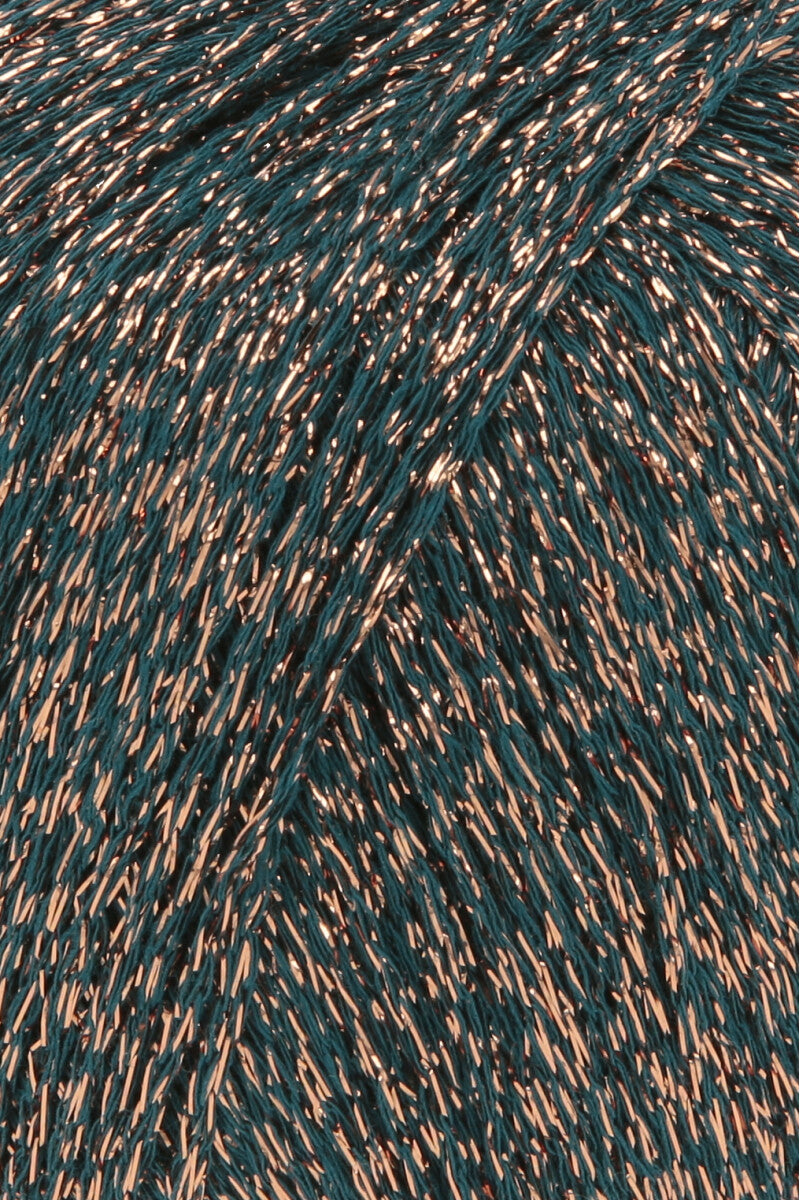 Lang Yarns Lamé Soft – 50g / 190m – Petrol (0088) – detail