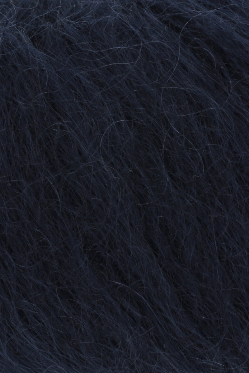 Lang Yarns Mohair Luxe Yarn, 175m / 25g – Navy (0025), yarn texture