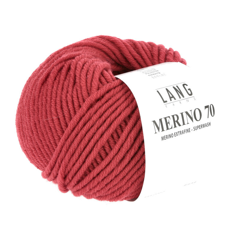 Lang Yarns Merino 70 – 50g / 70m – Red (0060)