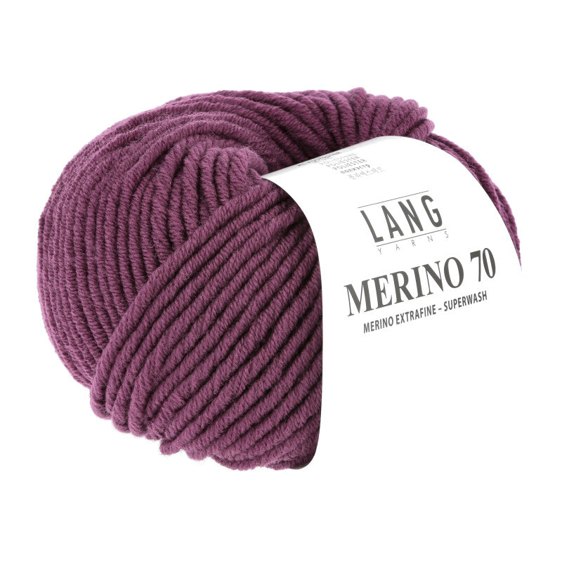 Lang Yarns Merino 70 – 50g / 70m – Berry (0166)