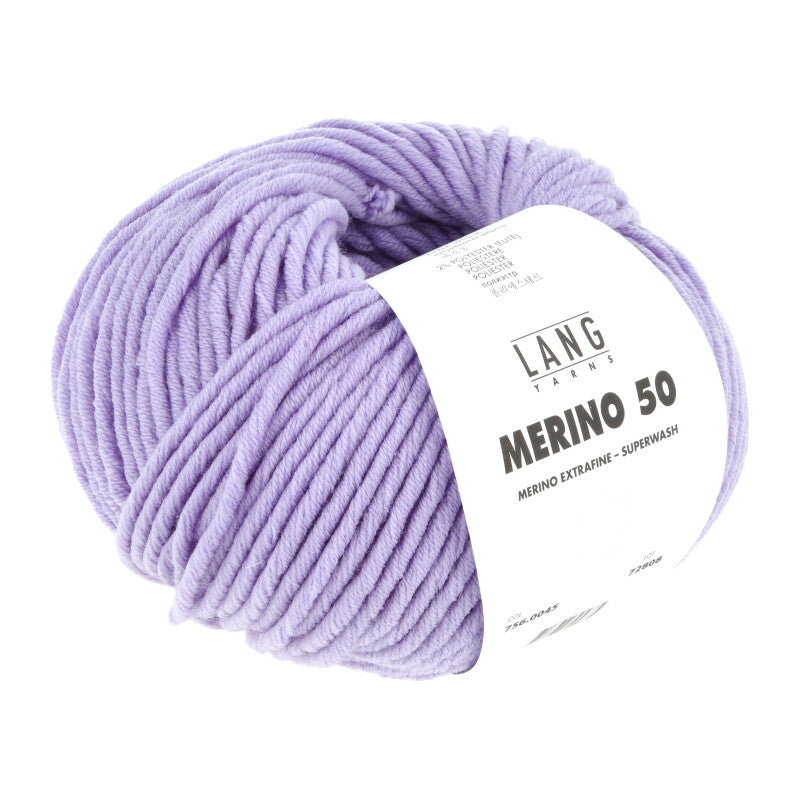 Lang Yarns Merino 50 – 100g / 90m – Lilac (0045)