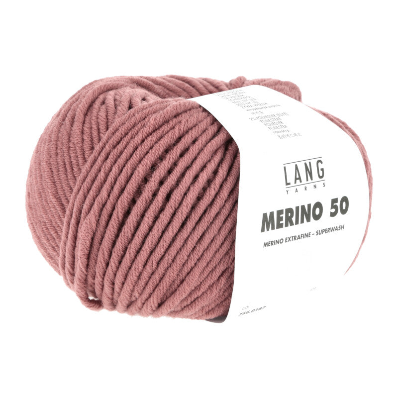 Lang Yarns Merino 50 – 100g / 90m – Rosewood (0187)