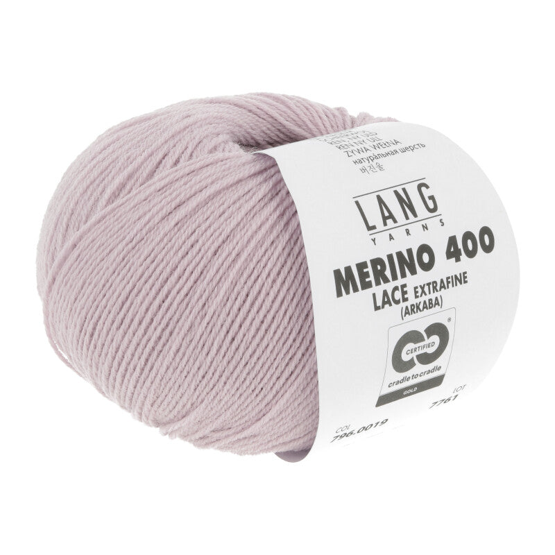 Lang Yarns Merino 400 Lace – 25g / 200m – Rose (0019)