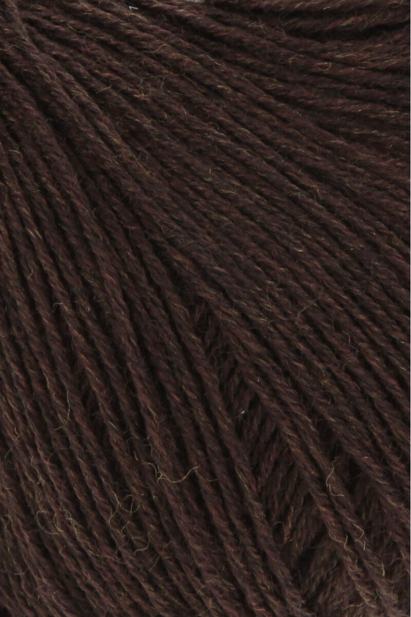 Lang Yarns Merino 400 Lace – 25g / 200m – Dark Brown Mélange (0368) – detail