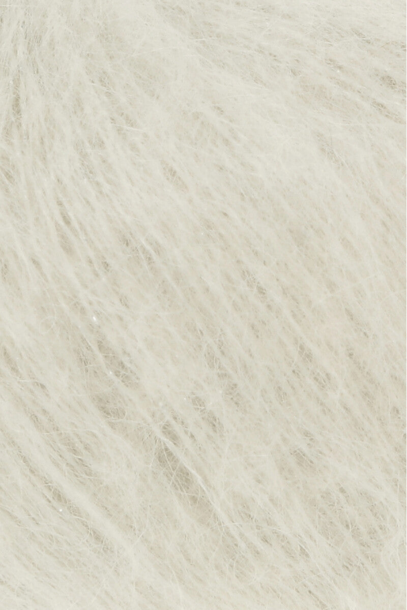 Lang Yarns Mohair Luxe Lamé – 25g / 175m – Silver - Offwhite (0094) – detail