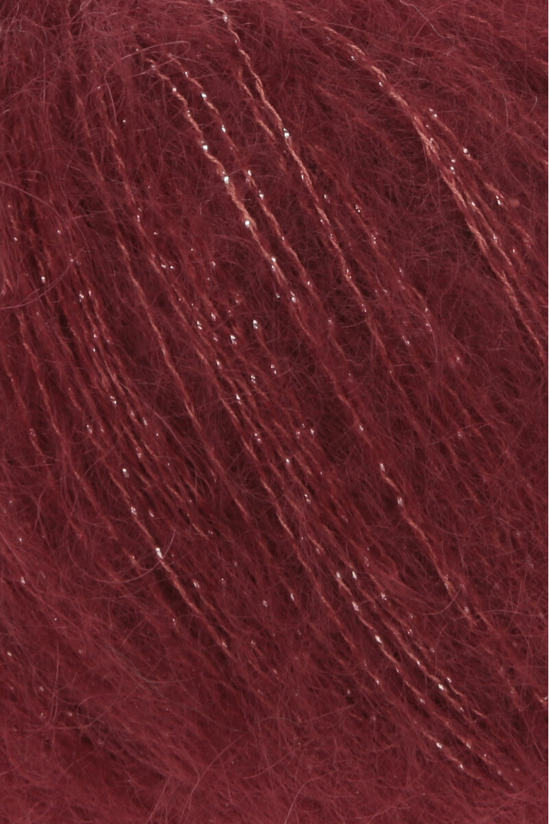 Lang Yarns Mohair Luxe Lamé – 25g / 175m – Silver - Berry (0166) – detail