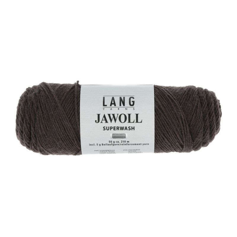 Lang Yarns Jawoll Yarn, 190m / 50g – Dark Brown (0067)
