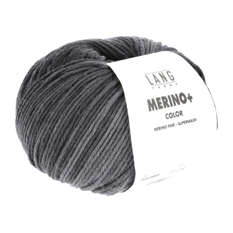 Lang Yarns Merino+ Color – 100g / 180m – Grey (0005)