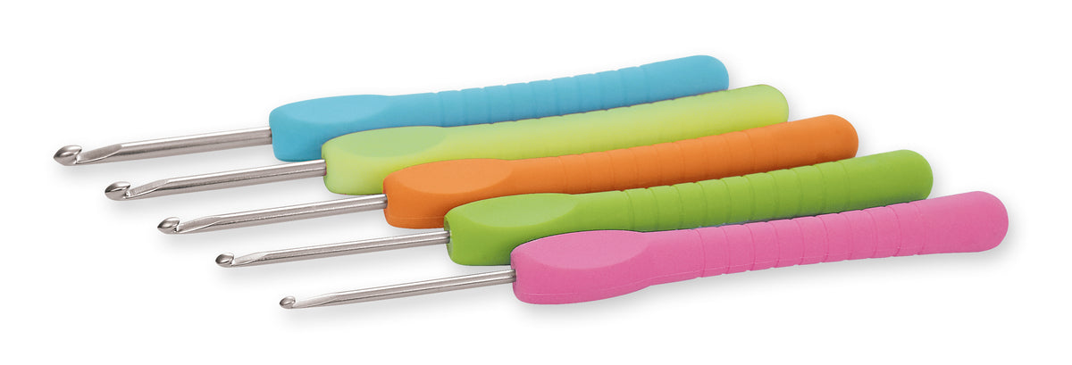 Pony Easy Grip Aluminium Crochet Hook Sets, 5 hooks – additional product view