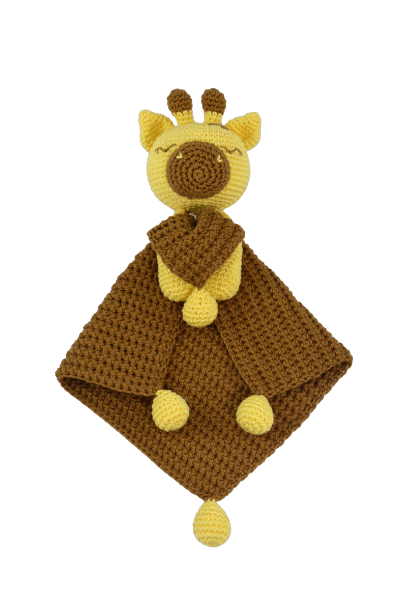 Circulo Amigurumi Crochet Kit - Lovey Blanket - All Included, Easy Instructions - Crochet Set for Intermediate - Animal Crochet Kit, Premium Amigurumi Yarn for Crocheting - Giraffe - Leo Hobby