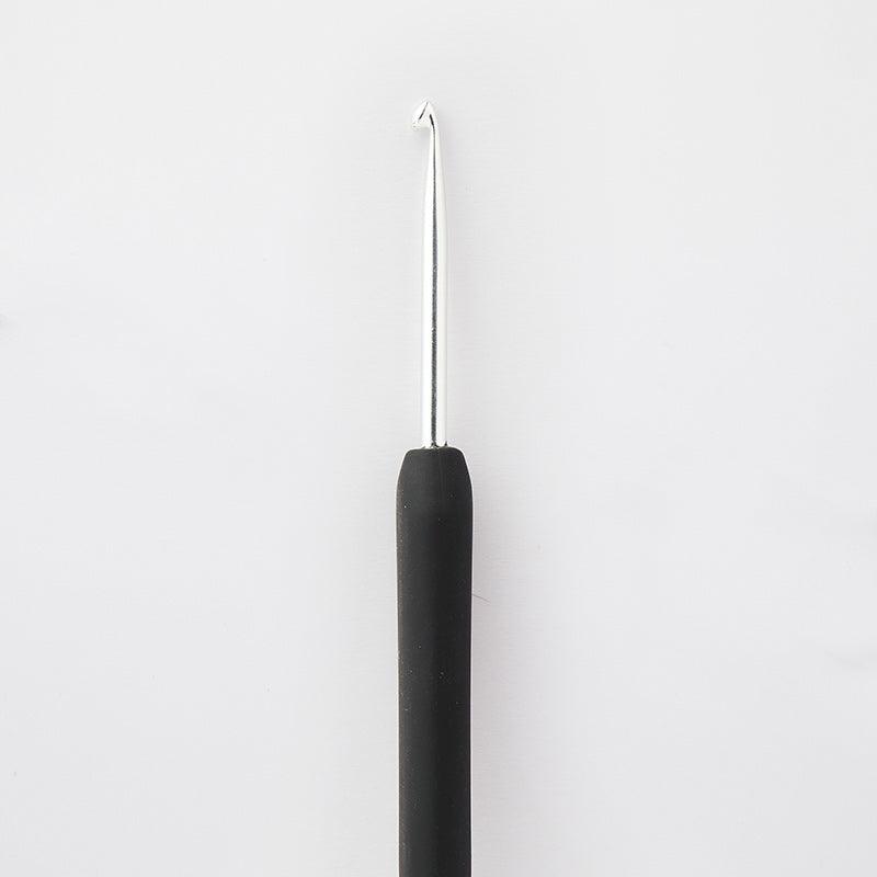 Black Soft Handle Crochet Hook by KnitPro, Steel