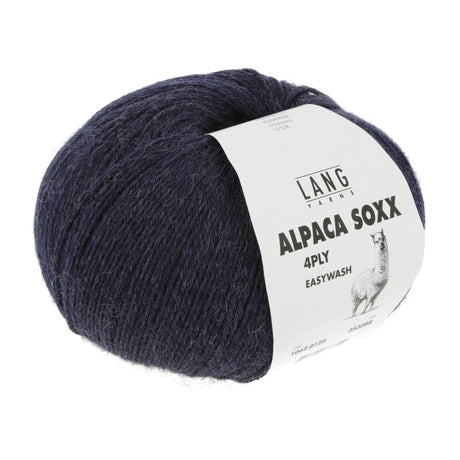 Lang Yarns Alpaca Soxx 4-ply Yarn, 390m / 100g – Navy Mélange (0125)
