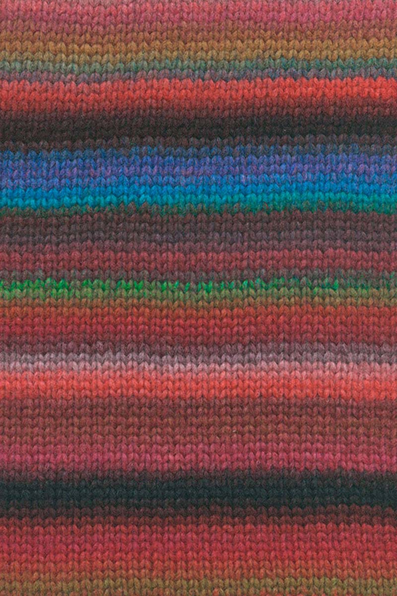 Lang Yarns Cloud Yarn, 260m / 100g – Bordeaux/Green/Blue (0005), yarn texture