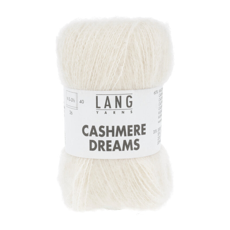 Lang Yarns Cashmere Dreams Yarn, 290m / 25g – Offwhite (0094)