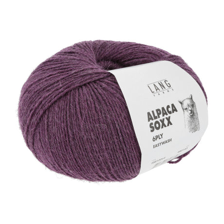 Lang Yarns Alpaca Soxx 6-ply Yarn, 390m / 150g – Bordeaux Mélange (0064)