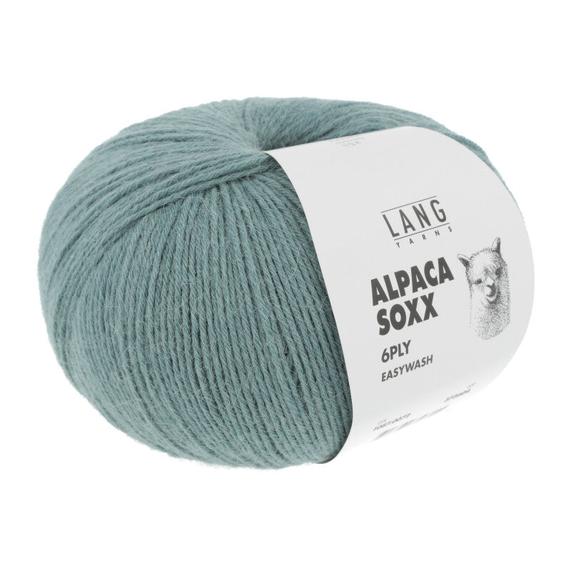 Lang Yarns Alpaca Soxx 6-ply Yarn, 390m / 150g – Dark Mint (0072)