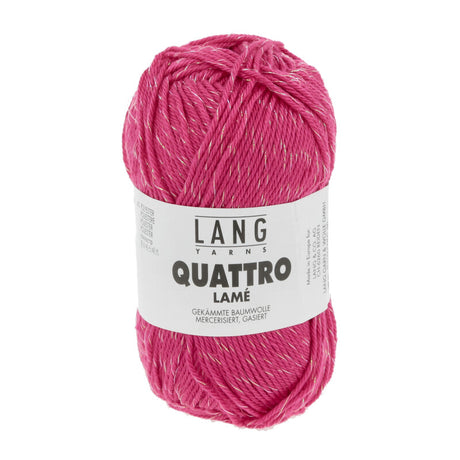 Lang Yarns Quattro Lamé – 50g / 120m – Pink (0065)