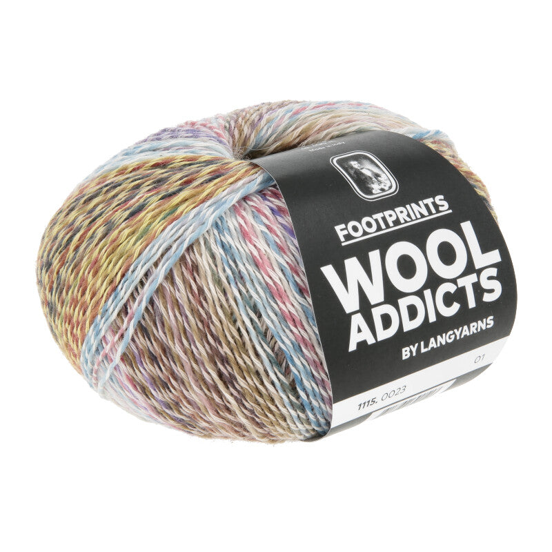 Lang Yarns Footprints – 100g / 400m – Lavender/Rose/Skyblue (0023) – B view