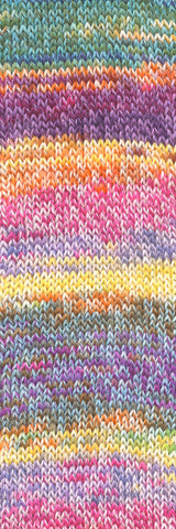 Lang Yarns Footprints – 100g / 400m – Purple/Turquoise/Yellow (0025) – C view