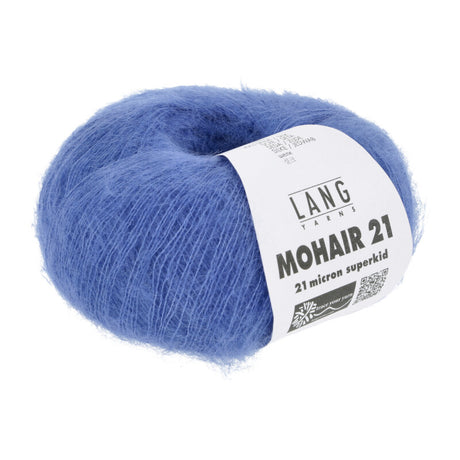 Lang Yarns Mohair 21 Yarn, 375m / 25g – Blue (0010)