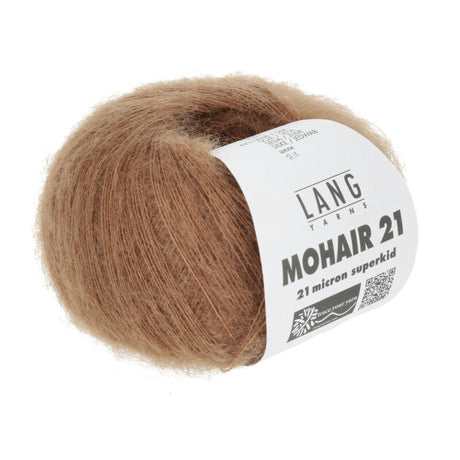 Lang Yarns Mohair 21 Yarn, 375m / 25g – Dark Nougat (0015)