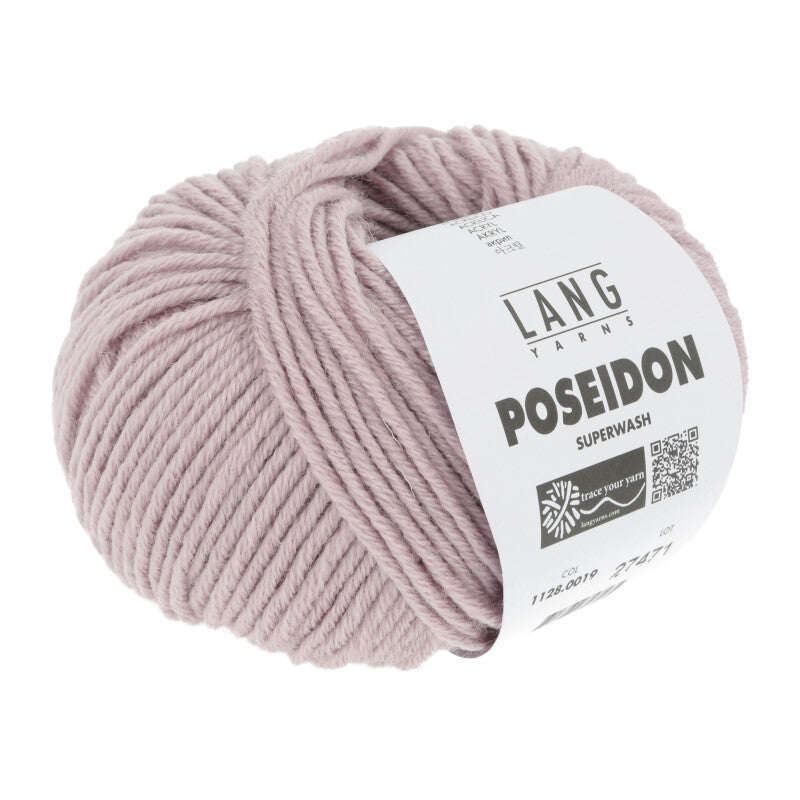 Lang Yarns Poseidon yarn, Rosé, colour 0019, ball photograph