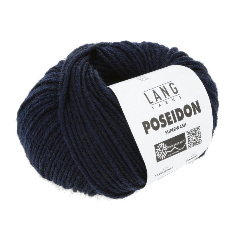 Lang Yarns Poseidon yarn, Navy, colour 0025, ball photograph