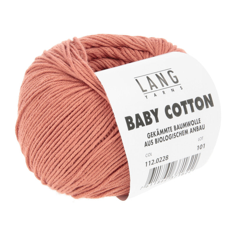 Lang Yarns Baby Cotton – 50g / 180m – Dark Coral (0228)