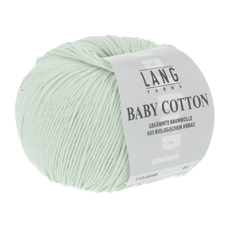 Lang Yarns Baby Cotton – 50g / 180m – Pale Green (0258)