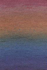 Lang Yarns Move 6-ply – 100g / 270m – Wine/Cognac/Blue (0001) – detail