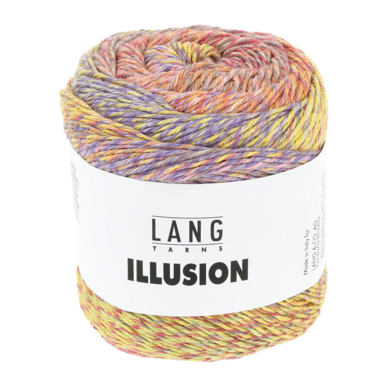 Lang Yarns Illusion – 100g / 270m – Rose/Yellow/Lilac/Orange (0001)