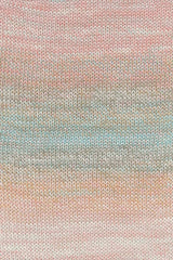 Lang Yarns Illusion – 100g / 270m – Salmon/Orange/Aqua/Offwhite (0011) – detail