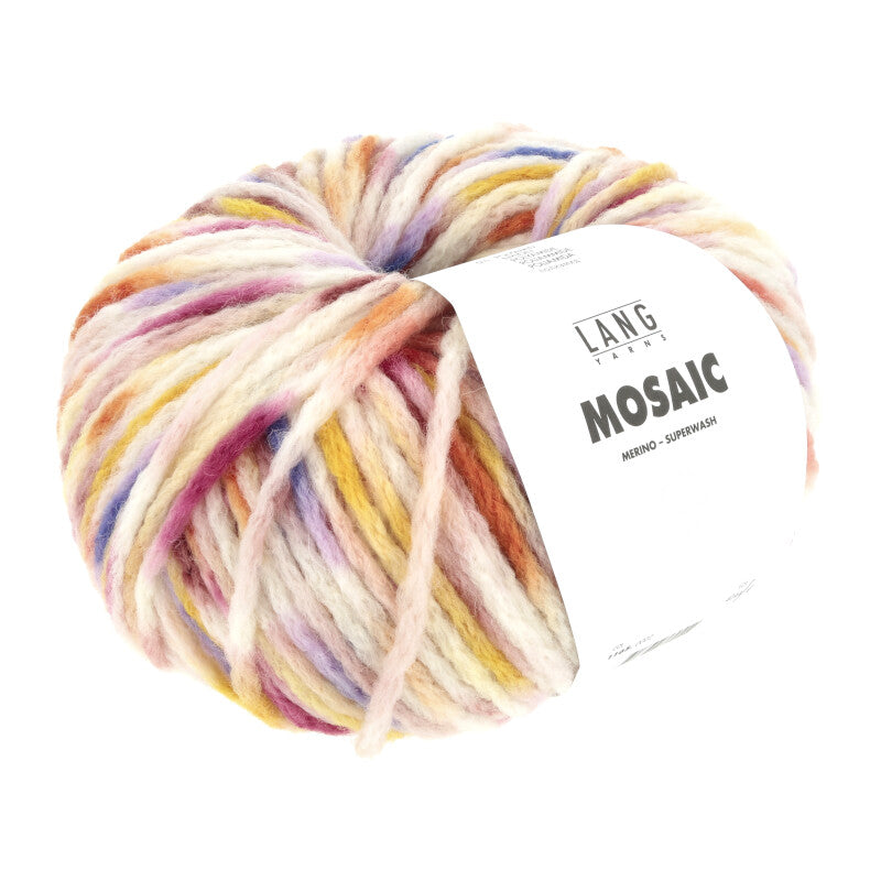 Lang Yarns Mosaic – 100g / 140m – Bordeaux/Lilac/Pink/Yellow (0002)