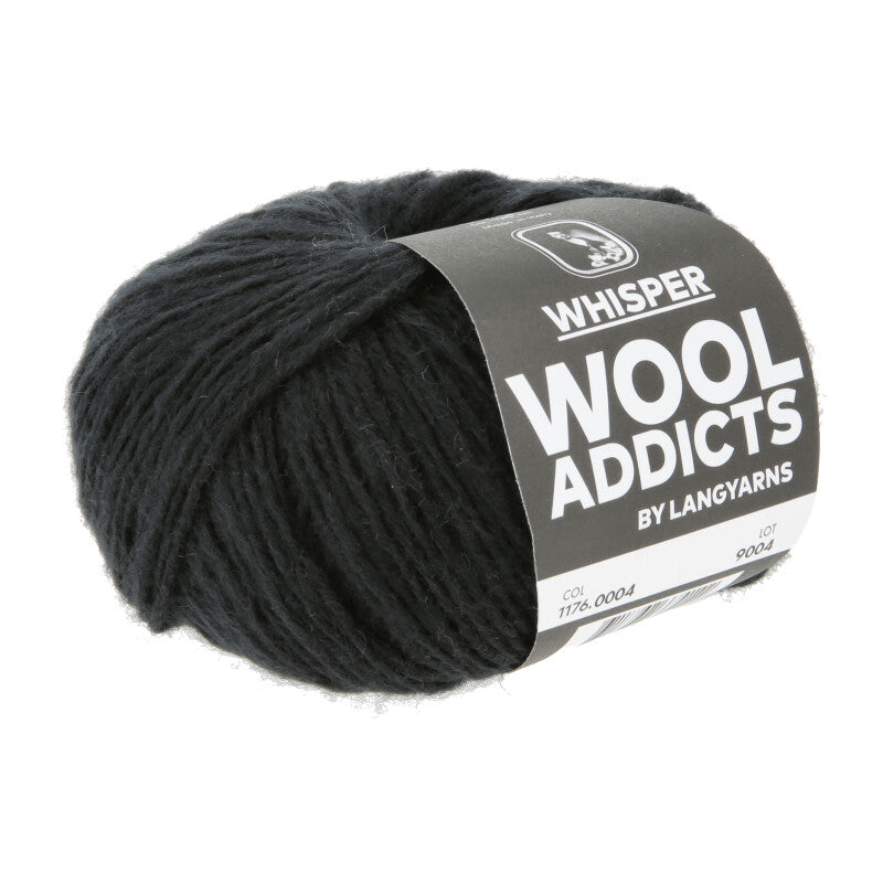 Lang Yarns Whisper – 50g / 125m – Black (0004)