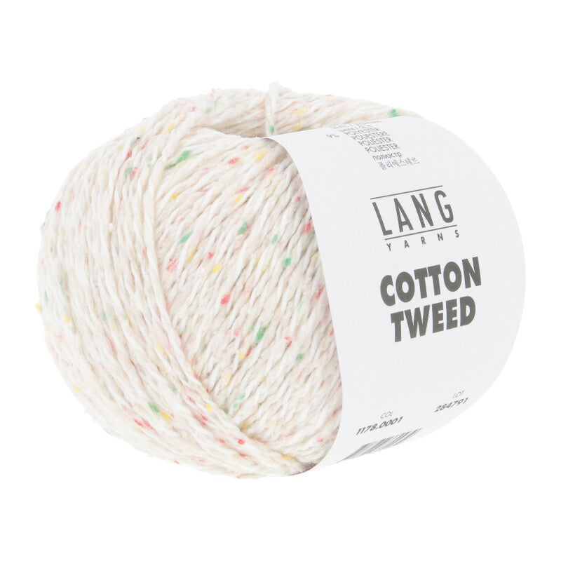 Lang Yarns Cotton Tweed – 50g / 130m – White (0001)