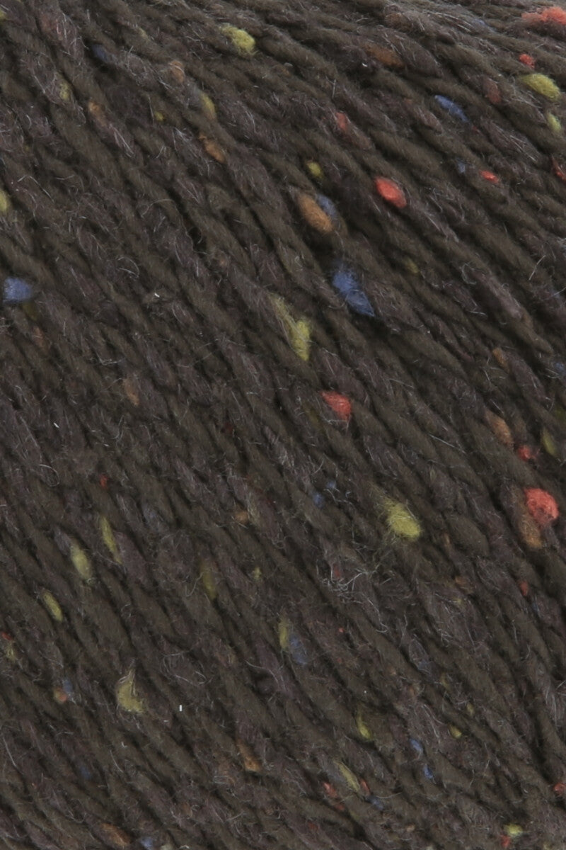 Lang Yarns Cotton Tweed – 50g / 130m – Dark Brown (0068) – detail